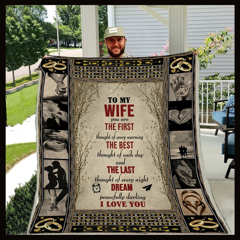 To My Wife You Are The First CLM2410337S Sherpa Fleece Blanket