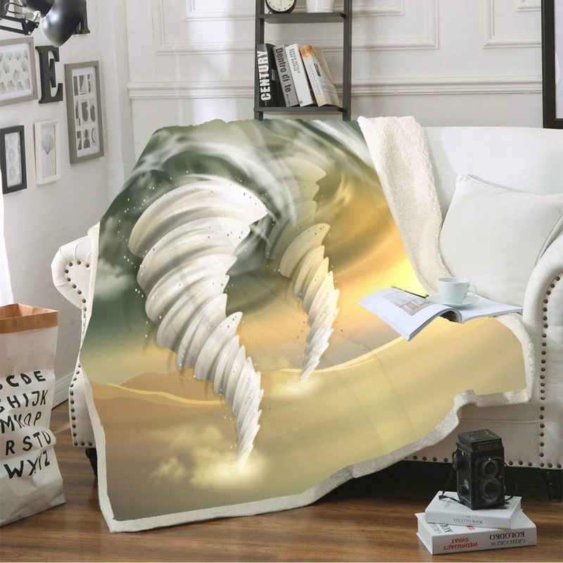 Two Tornadoes CLA1010040F Sherpa Fleece Blanket