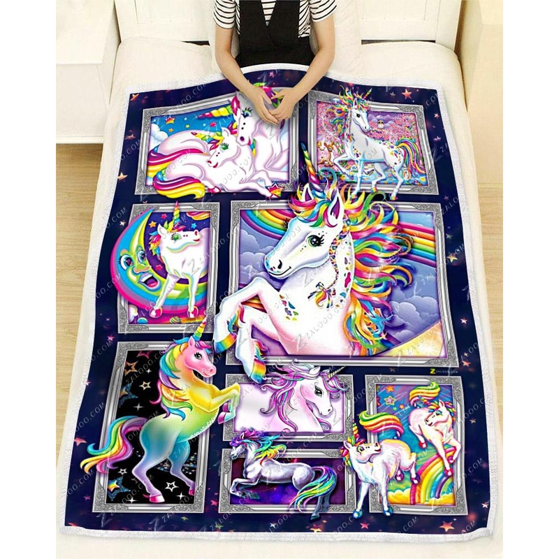 Unicorn Cute Unicorns CL29110917MDF Sherpa Fleece Blanket