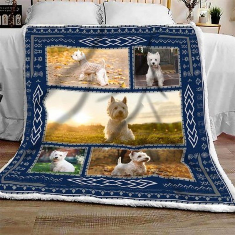 West Highland White Terrier CL08110298MDF Sherpa Fleece Blanket