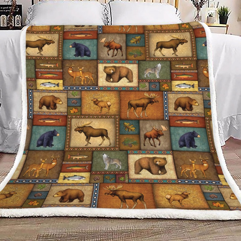 Wildlife Bear TN2709114TT Sherpa Fleece Blanket