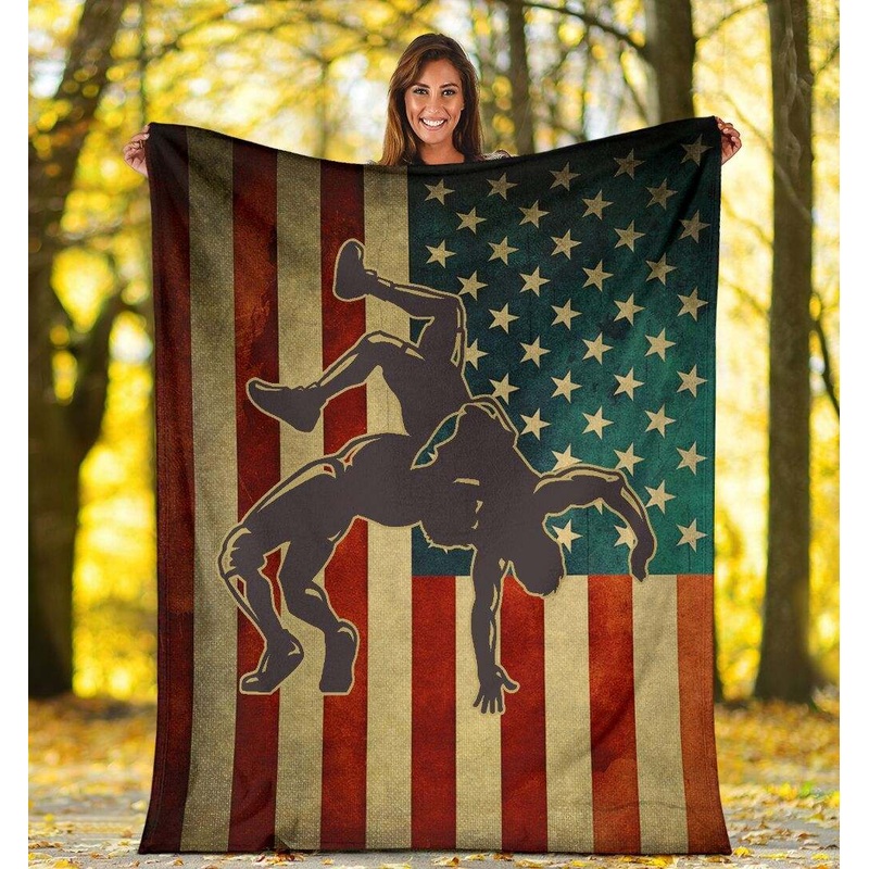 Wrestling CLA0412104F Sherpa Fleece Blanket