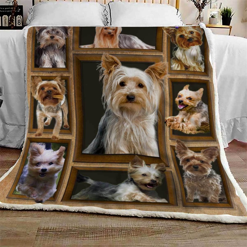 Yorkshire Terrier CL09100184MDF Sherpa Fleece Blanket