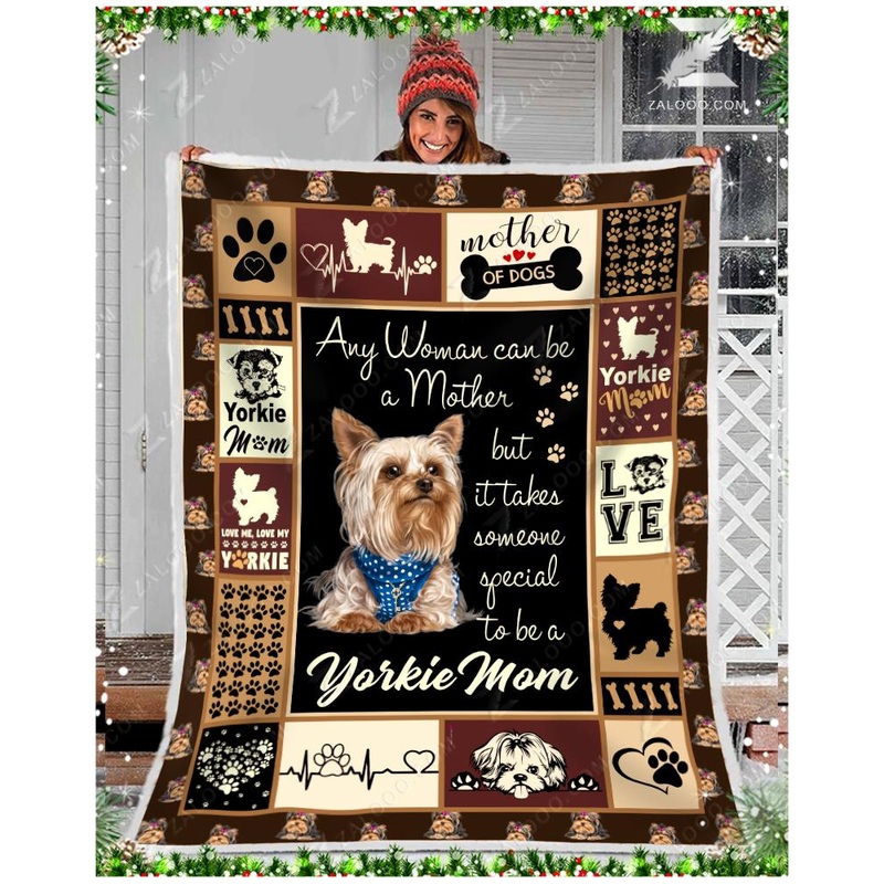 Yorkshire Terrier Yorkie Mom CL29110958MDF Sherpa Fleece Blanket