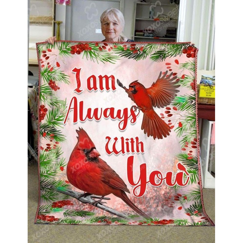 Aways With You Cardinal CL05100025MDF Sherpa Fleece Blanket