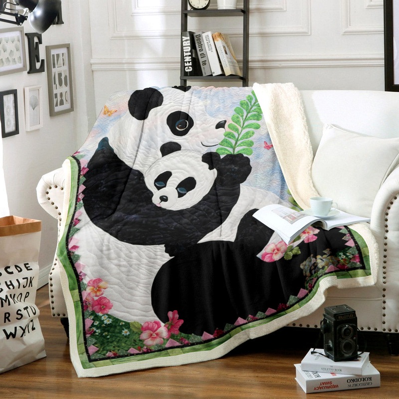 Baby And Mother Panda TN1311003TT Sherpa Fleece Blanket