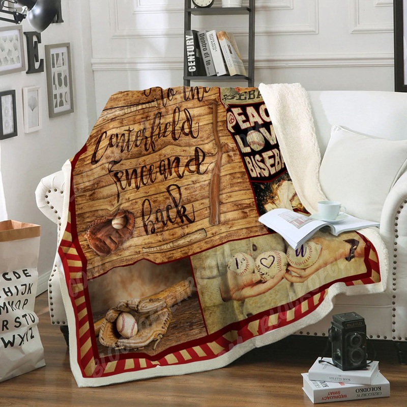 Baseball CL03100015MDF Sherpa Fleece Blanket