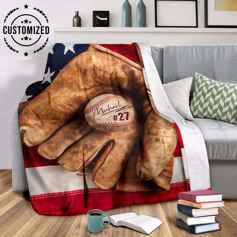 BASEBALL CLA1312055F Sherpa Fleece Blanket
