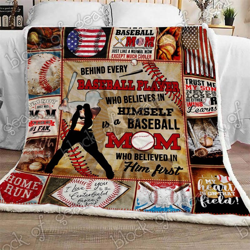Baseball Mom CL280910MDF Sherpa Fleece Blanket