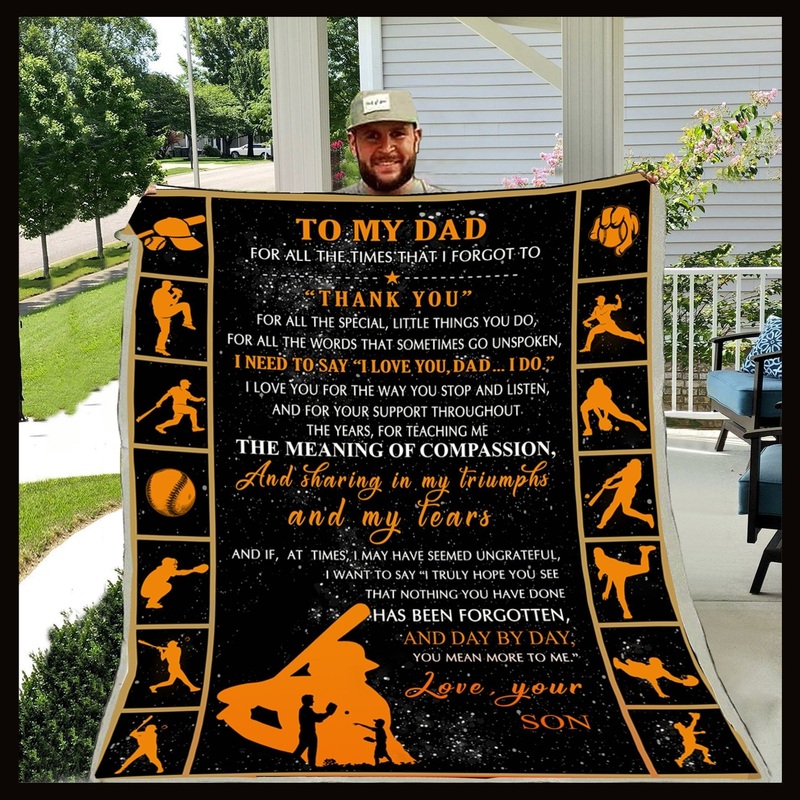 Baseball Son To Dad CLM2410015S Sherpa Fleece Blanket