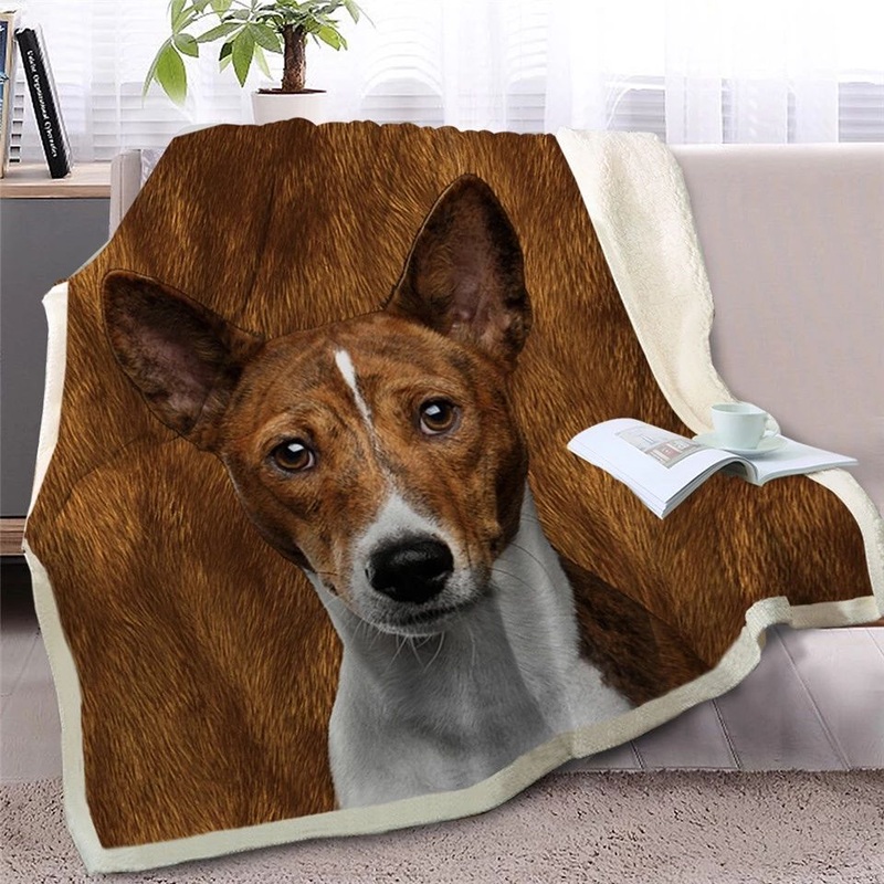 Basenji Dog CLH2511027F Sherpa Fleece Blanket