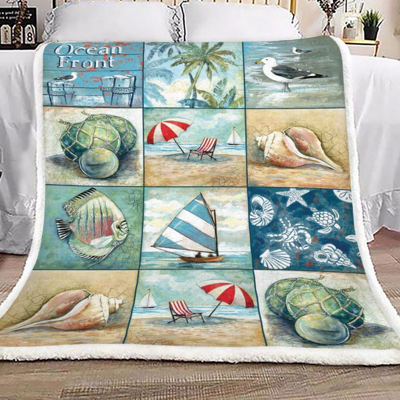 Beach HM1210019TT Sherpa Fleece Blanket