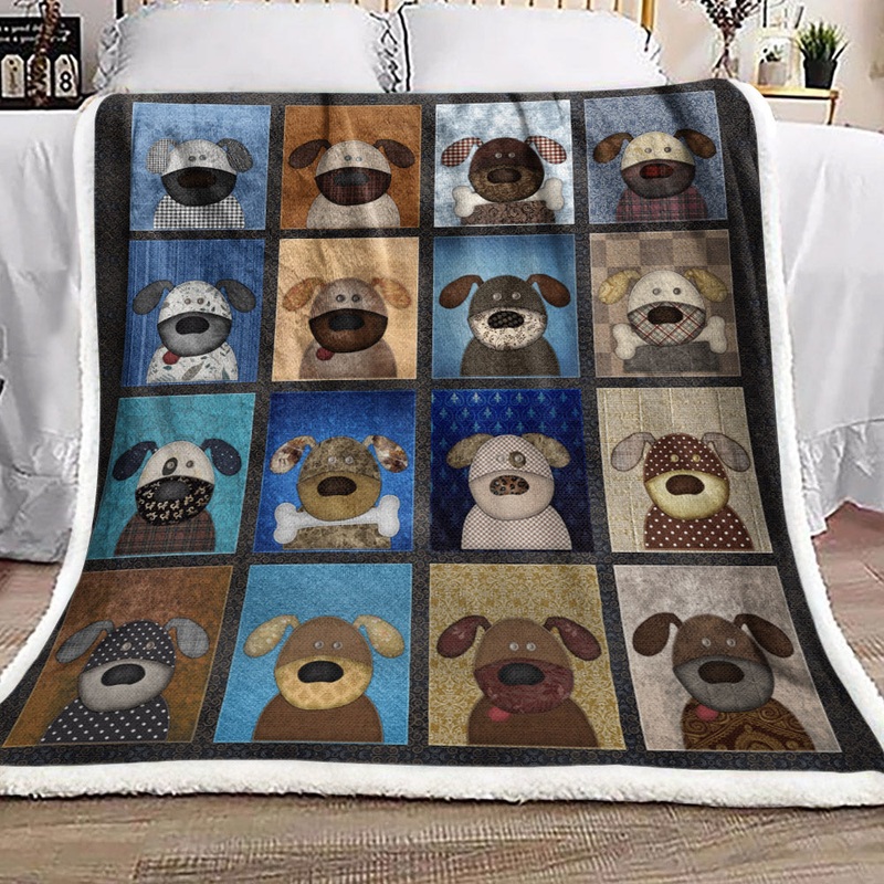 Beagle BT021021F Sherpa Fleece Blanket
