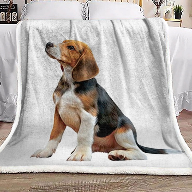 Beagle ML1611007F Sherpa Fleece Blanket