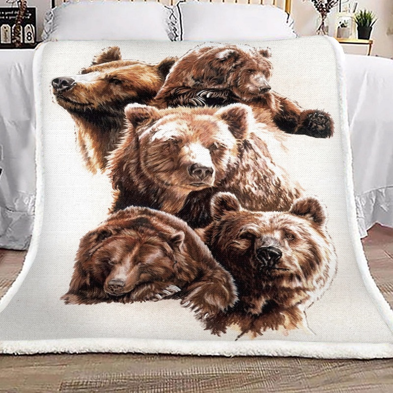Bear TN0410003TT Sherpa Fleece Blanket