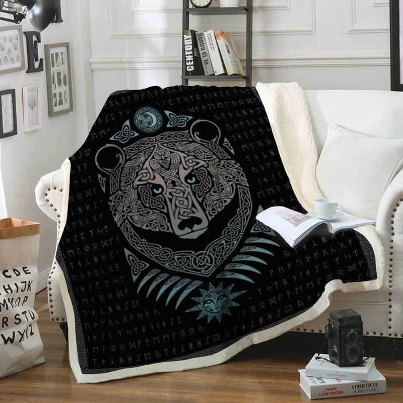 Bear Viking CL2100013MDF Sherpa Fleece Blanket
