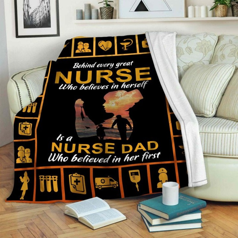 Behind Great Nurse CLM2711250S Sherpa Fleece Blanket