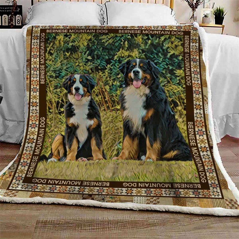 Bernese Mountain Dog Friend CL09100045MDF Sherpa Fleece Blanket