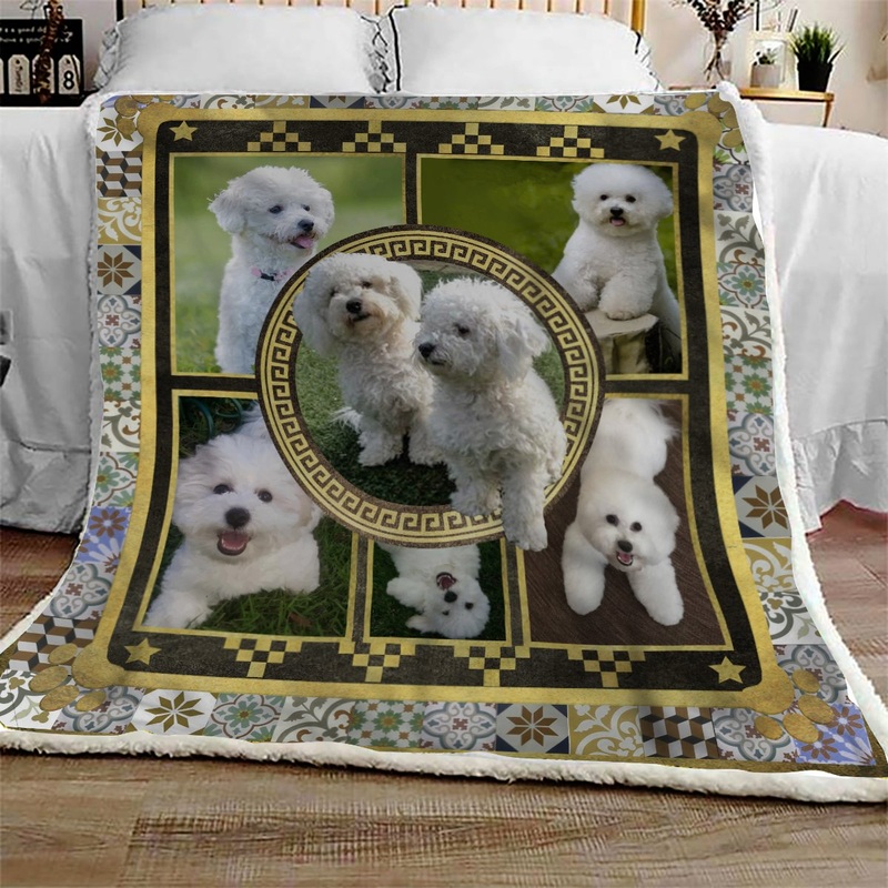 Bichon Frise Sensitive CL10100052MDF Sherpa Fleece Blanket