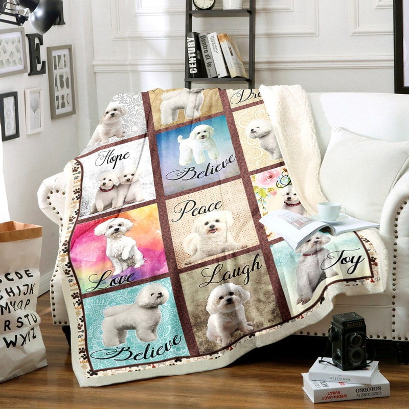 Bichon Frise TL1911009TT Sherpa Fleece Blanket