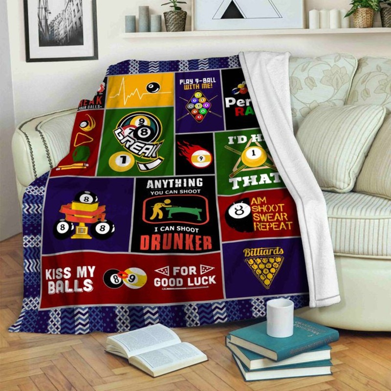 Billiard CLM02120324S Sherpa Fleece Blanket
