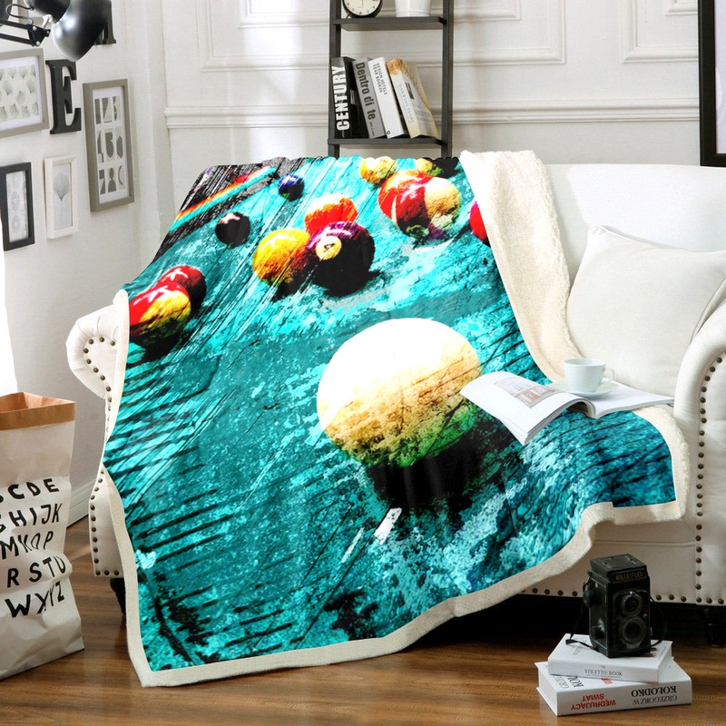 Billiards TN1409009TT Sherpa Fleece Blanket