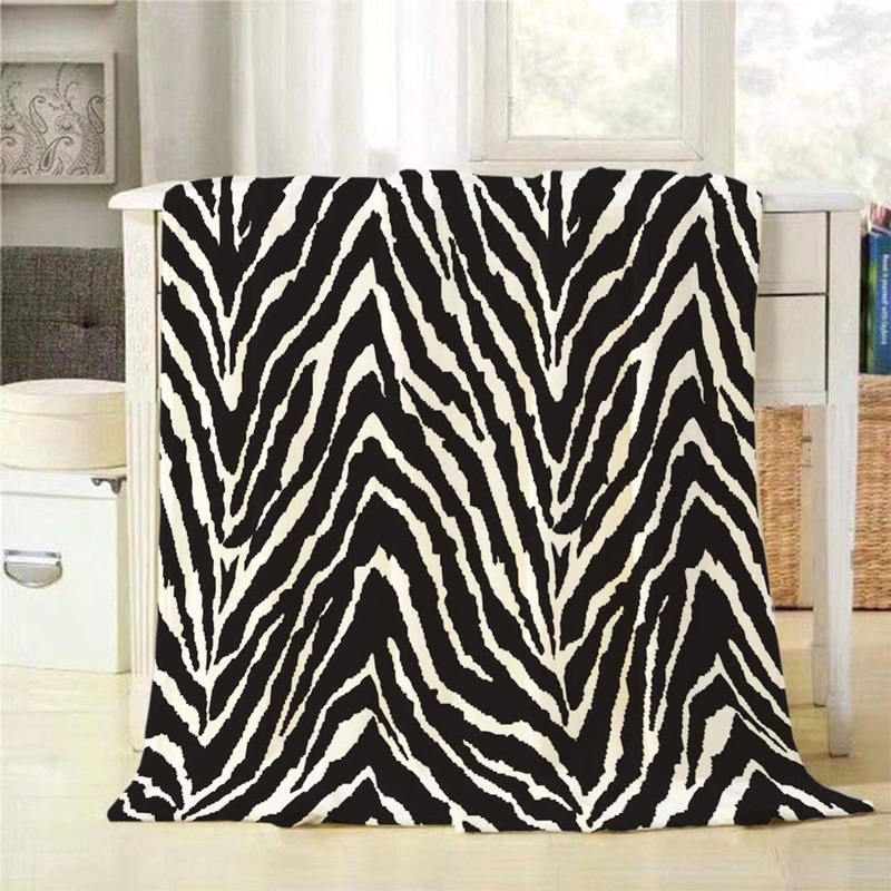 Black And White Zebra CLA1710152F Sherpa Fleece Blanket
