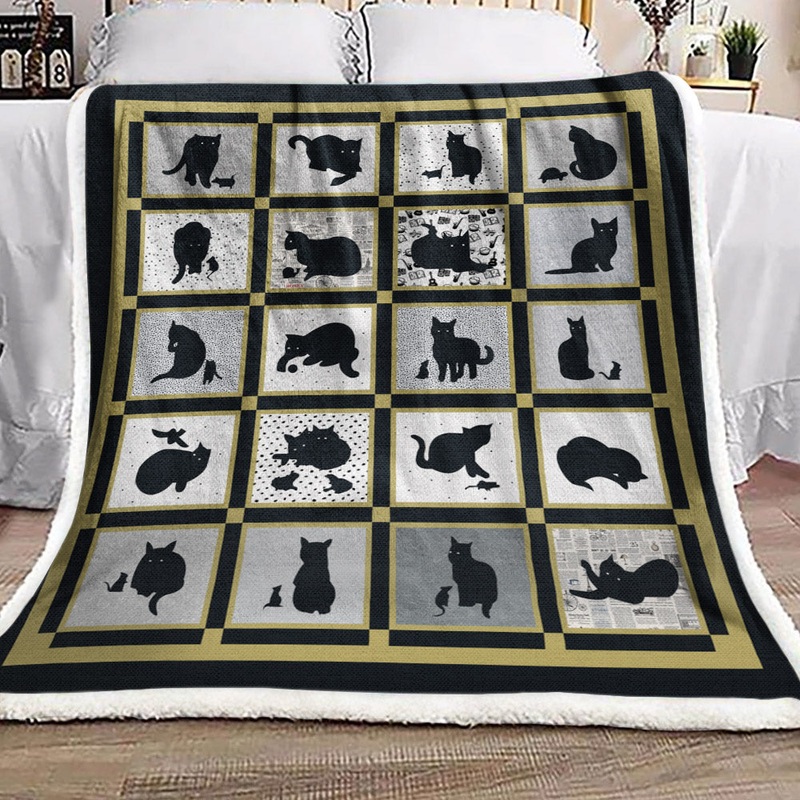 Black Cat HN121012F Sherpa Fleece Blanket
