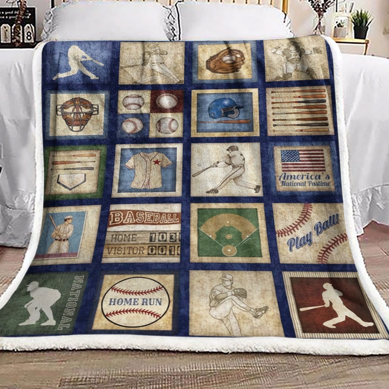 Baseball DD091004F Sherpa Fleece Blanket