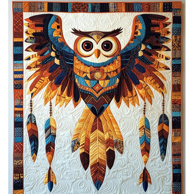 Native American Owl DAI171224092 Quilt Blanket