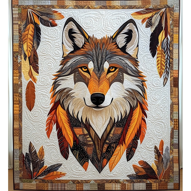 Native American Wolf DAI171224051 Quilt Blanket