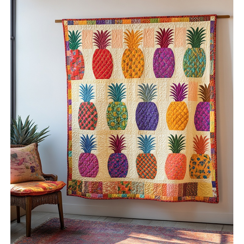 Pineapple DAI171224016 Quilt Blanket