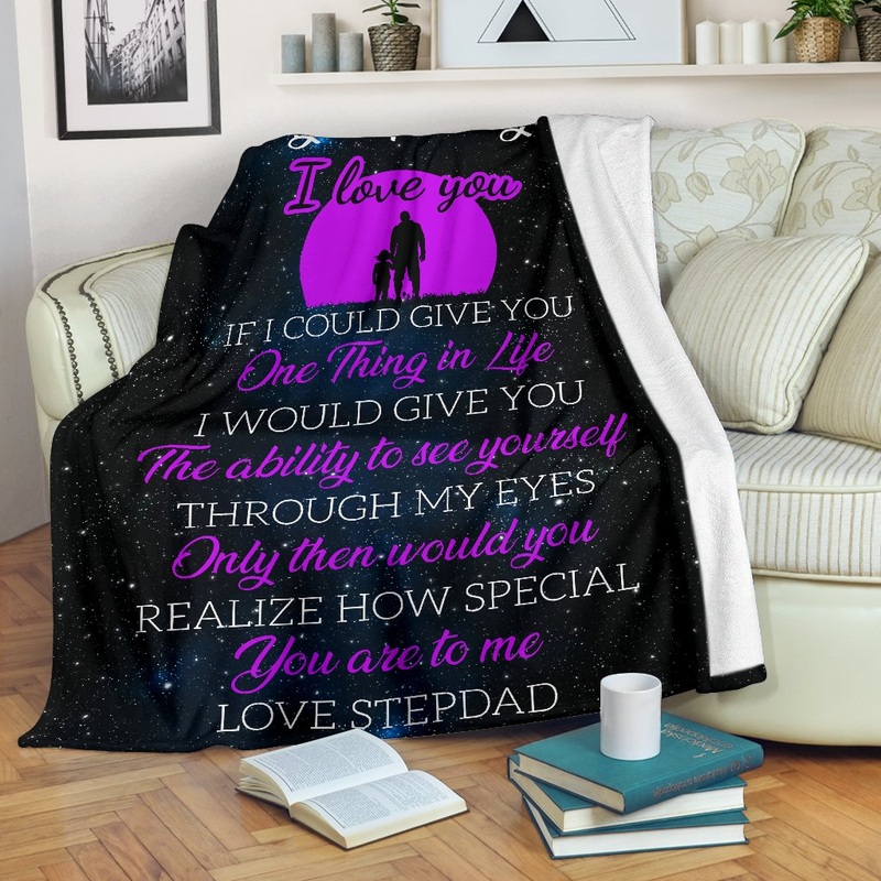 To My Kid Stepdad CL11110167MDF Sherpa Fleece Blanket