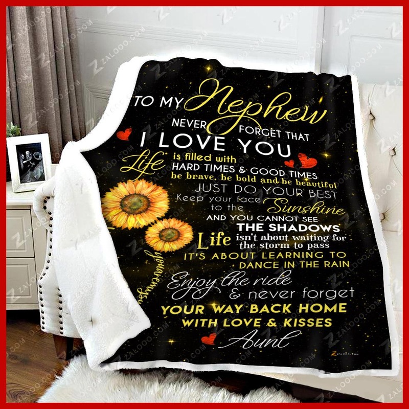 To My Nephew Aunt CL260982MDF Sherpa Fleece Blanket