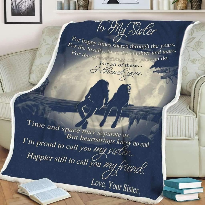 To My Sister CLM1312590S Sherpa Fleece Blanket