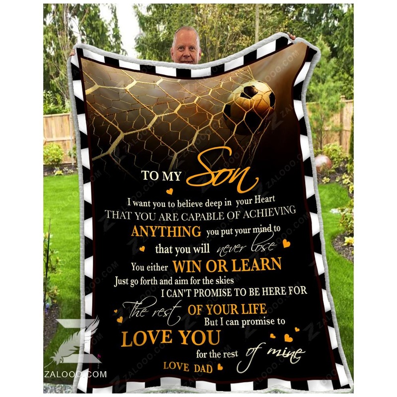 To My Soccer Son Dad CL02111640MDF Sherpa Fleece Blanket