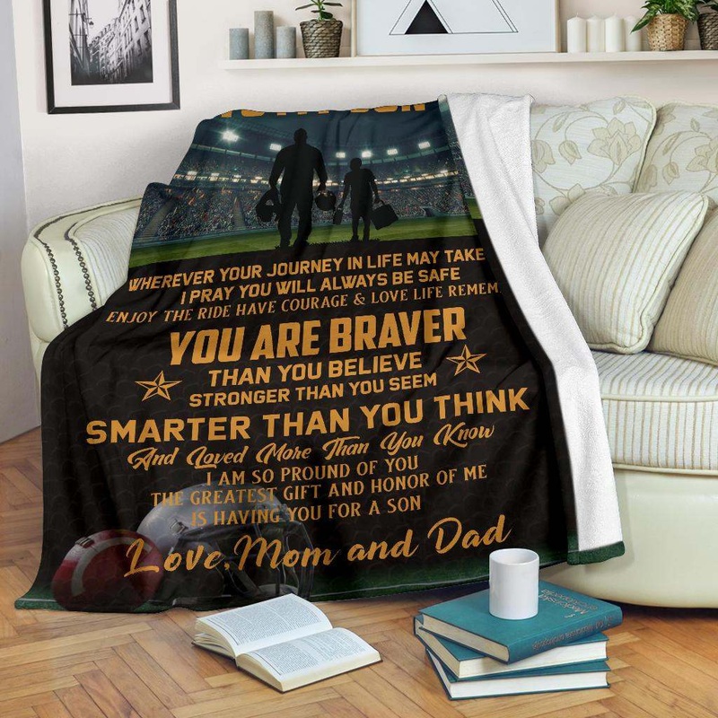 TO MY SON FOOTBALL CLA16110047F Sherpa Fleece Blanket