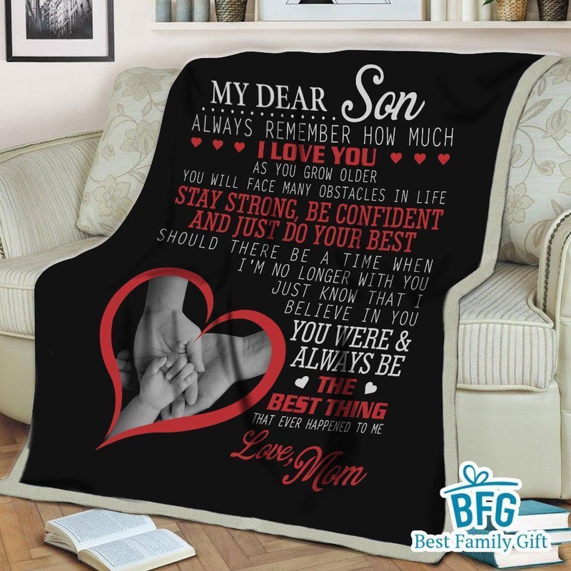To My Son Mom CL02111683MDF Sherpa Fleece Blanket