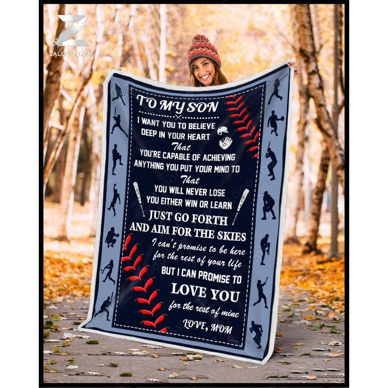 To My Son Mom CL02111696MDF Sherpa Fleece Blanket