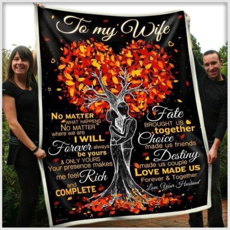 To My Wife I Will Forever Always Husband And Wife Wedding Anniversary Gift CLH2210107F Sherpa Fleece Blanket