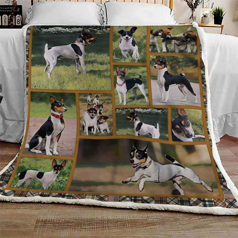 Toy Fox Terrier Cute CL09100177MDF Sherpa Fleece Blanket