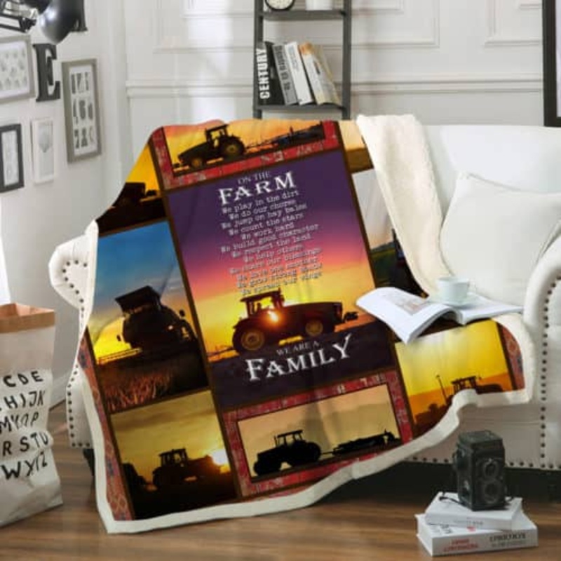 Tractor CL05100523MDF Sherpa Fleece Blanket