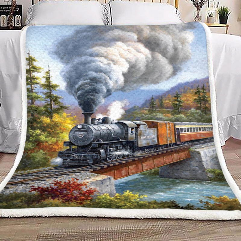 Train CG0410186TT Sherpa Fleece Blanket