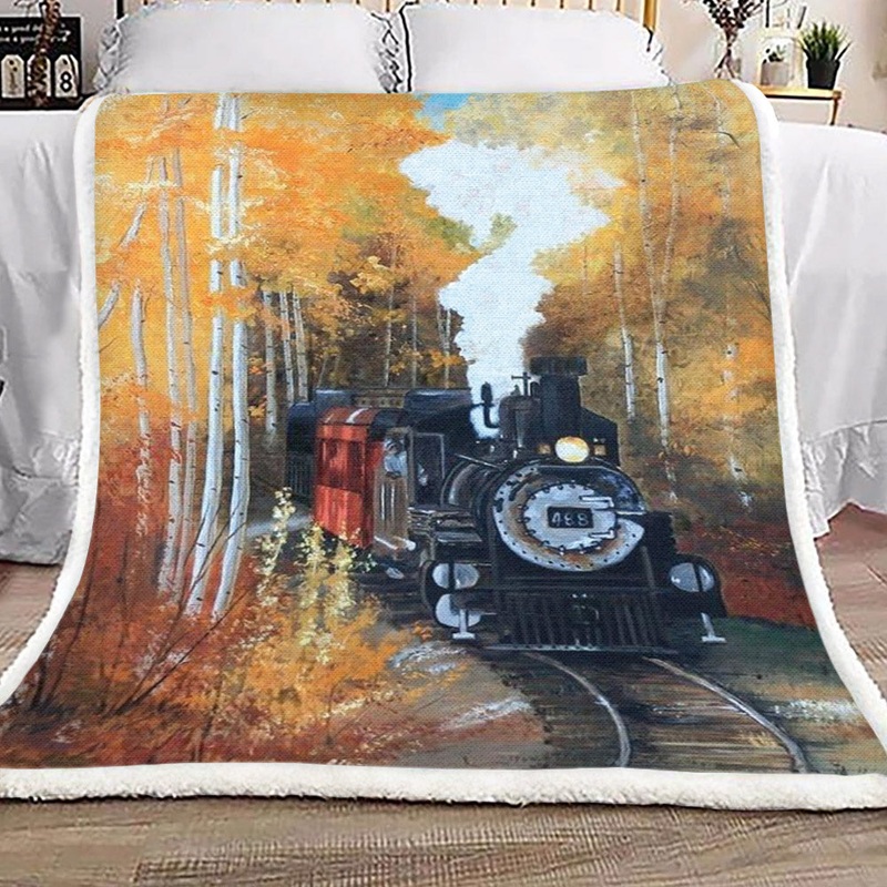 Train CG0410187TT Sherpa Fleece Blanket