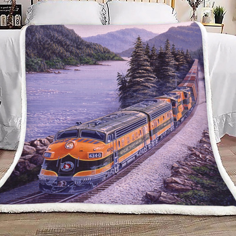 Train CG0410188TT Sherpa Fleece Blanket