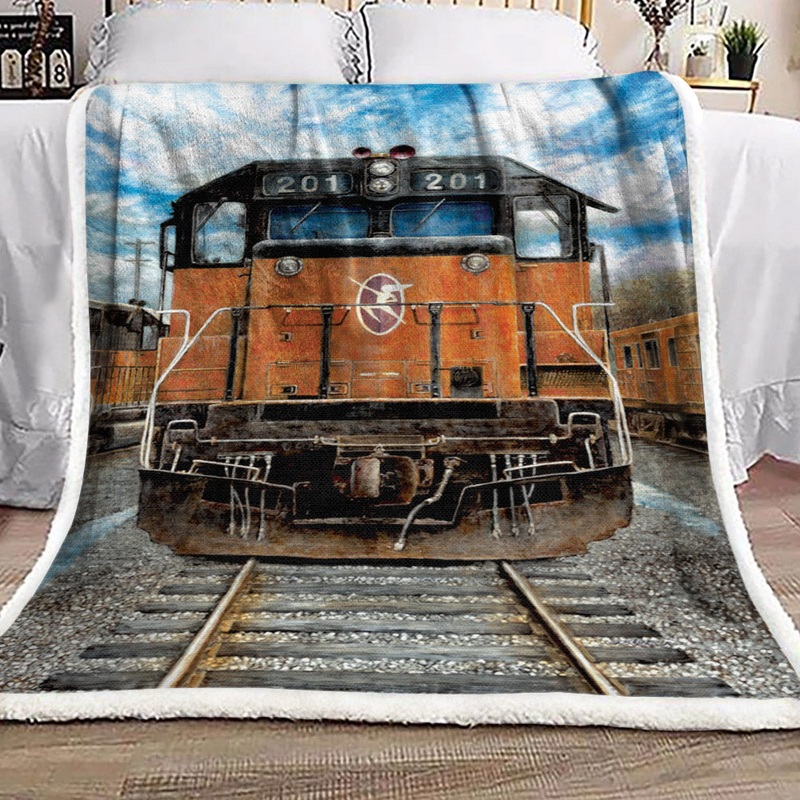 Train ML0910149F Sherpa Fleece Blanket