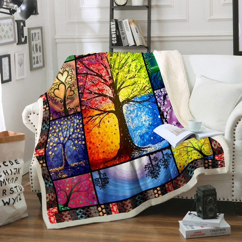 Tree Of Life CL02111055MDF Sherpa Fleece Blanket