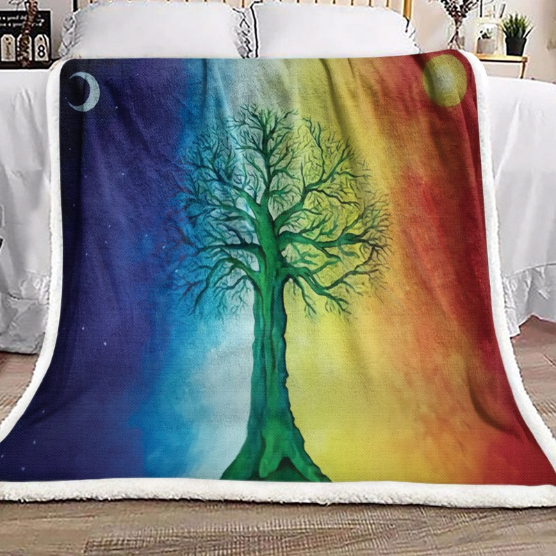 Tree Of Life VD0410204F Sherpa Fleece Blanket