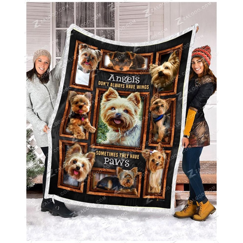 Tree Of Life Yorkie Angels Do Not Always Have Wings CL29110907MDF Sherpa Fleece Blanket
