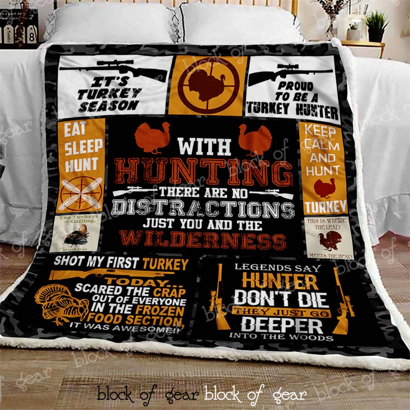 Turkey Hunting CL03100215MDF Sherpa Fleece Blanket